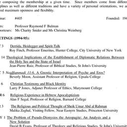 Schedules, Studies in Relig...