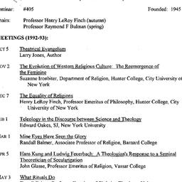 Schedules, Studies in Relig...