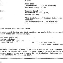 Announcements, 1992-11-02. ...