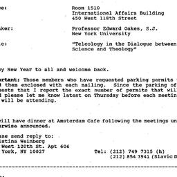 Announcements, 1993-02-01. ...