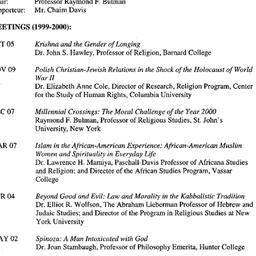 Schedules, Studies in Relig...