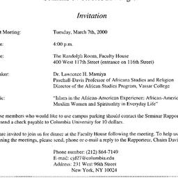 Announcements, 2000-03-07. ...