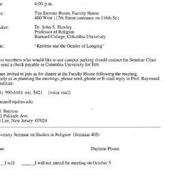 Announcements, 1999-10-05. ...
