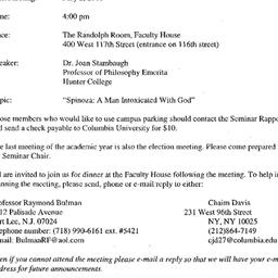 Announcements, 2000-05-02. ...