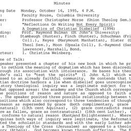 Minutes, 1995-10-16. Studie...