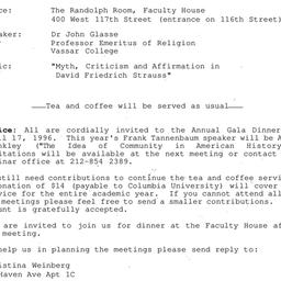 Announcements, 1996-03-11. ...