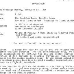 Announcements, 1996-01-26. ...