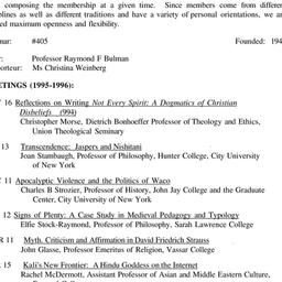 Schedules, Studies in Relig...