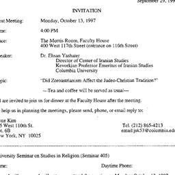 Announcements, 1997-10-13. ...