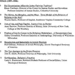 Schedules, Studies in Relig...