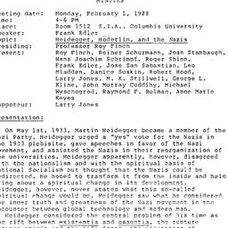 Minutes, 1988-02-01. Studie...