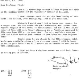 Correspondence, 1988-05-19....