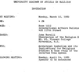 Announcements, 1980-03-10. ...