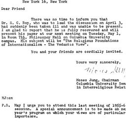 Announcements, 1956-04-13. ...