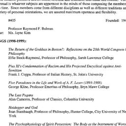 Schedules, Studies in Relig...