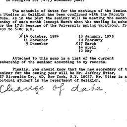 Correspondence, 1974-09-19....