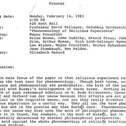 Minutes, 1983-02-14. Studie...