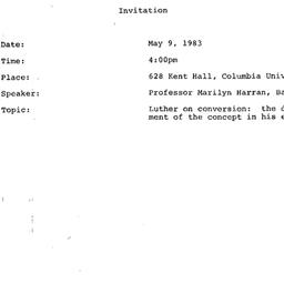 Announcements, 1983-05-09. ...