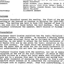 Minutes, 1982-10-18. Studie...