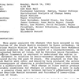 Minutes, 1983-03-14. Studie...