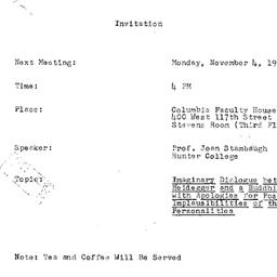 Announcements, 1991-11-04. ...