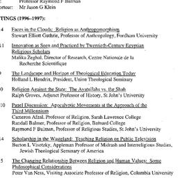 Schedules, Studies in Relig...