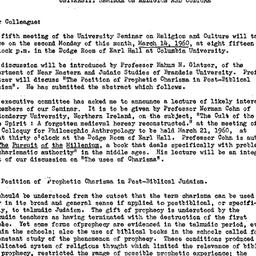 Announcements, 1960-03-14. ...