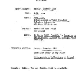 Announcements, 1977-10-10. ...
