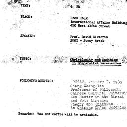Announcements, 1984-12-03. ...