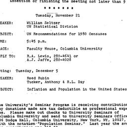 Announcements, 1978-11-21. ...