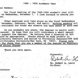 Announcements, 1989-10-15. ...