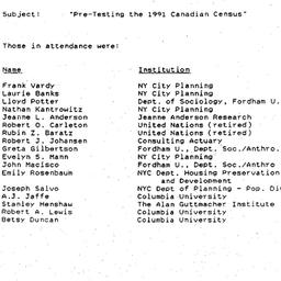 Minutes, 1989-11-01. Popula...