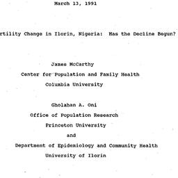Minutes, 1991-03-31. Popula...
