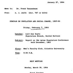 Correspondence, 1964-01-27....