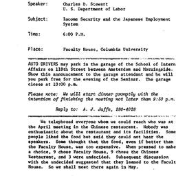 Announcements, 1974-05-09. ...