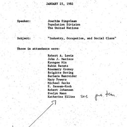 Minutes, 1982-01-25. Popula...