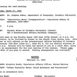 Minutes, 1984-02-21. Popula...