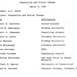 Minutes, 1987-03-03. Popula...