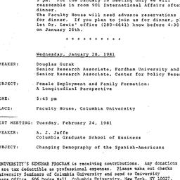 Announcements, 1981-01-28. ...