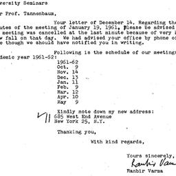 Correspondence, 1961-12-20....