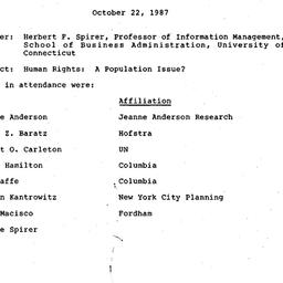 Minutes, 1987-10-22. Popula...