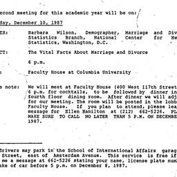 Announcements, 1987-10-10. ...