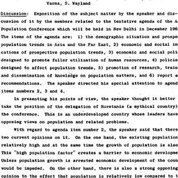 Minutes, 1962-10-08. Popula...