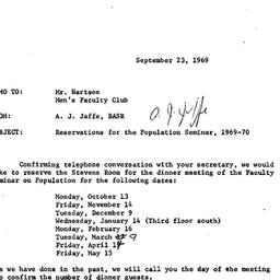 Correspondence, 1969-09-23....