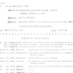 Announcements, 1960-09-22. ...