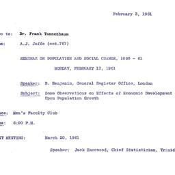 Correspondence, 1961-02-03....