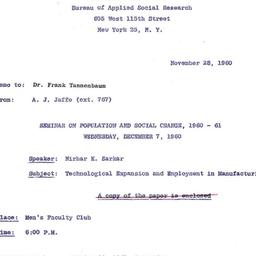 Correspondence, 1960-11-28....