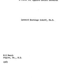 Speaker's paper, 1965-0...