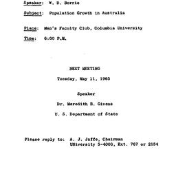 Announcements, 1965-03-31. ...
