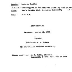 Announcements, 1965-03-05. ...